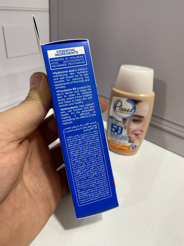 ضدآفتاب رنگی بژ روشن spf50 پیکسل (پوست خشک تا نرمال و حساس)