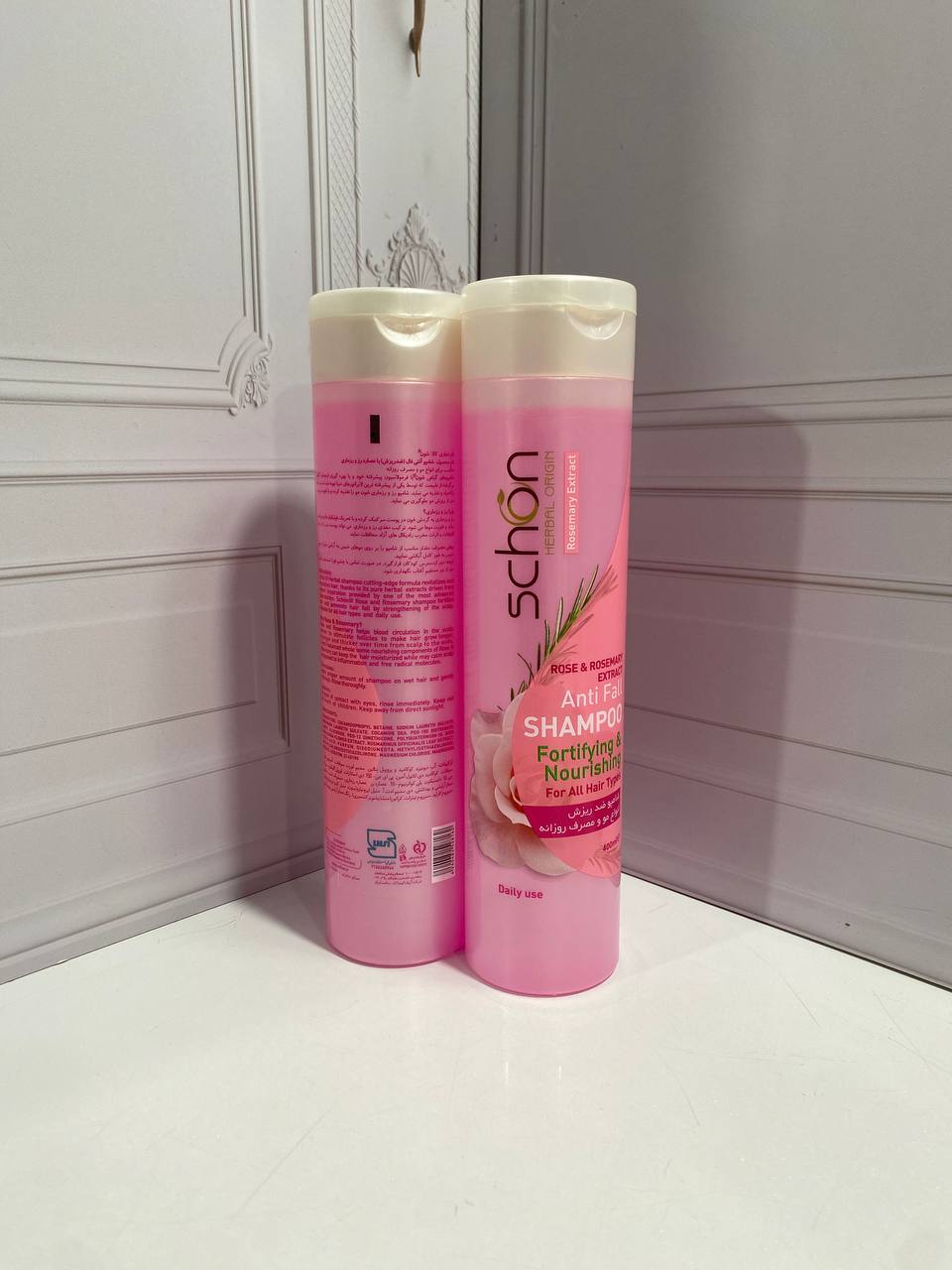 شامپو رز و رزماری ضد ریزش شون